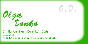 olga donko business card